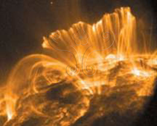 太陽表面因巨量的電漿流動而產生強大的磁場和可觀的噴流景象，如閃燄、日珥、黑子等現象。